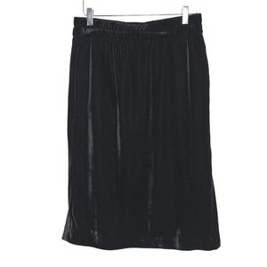 J. Crew S NEW Black Velvet Pull On Skirt Holiday Party A-Line